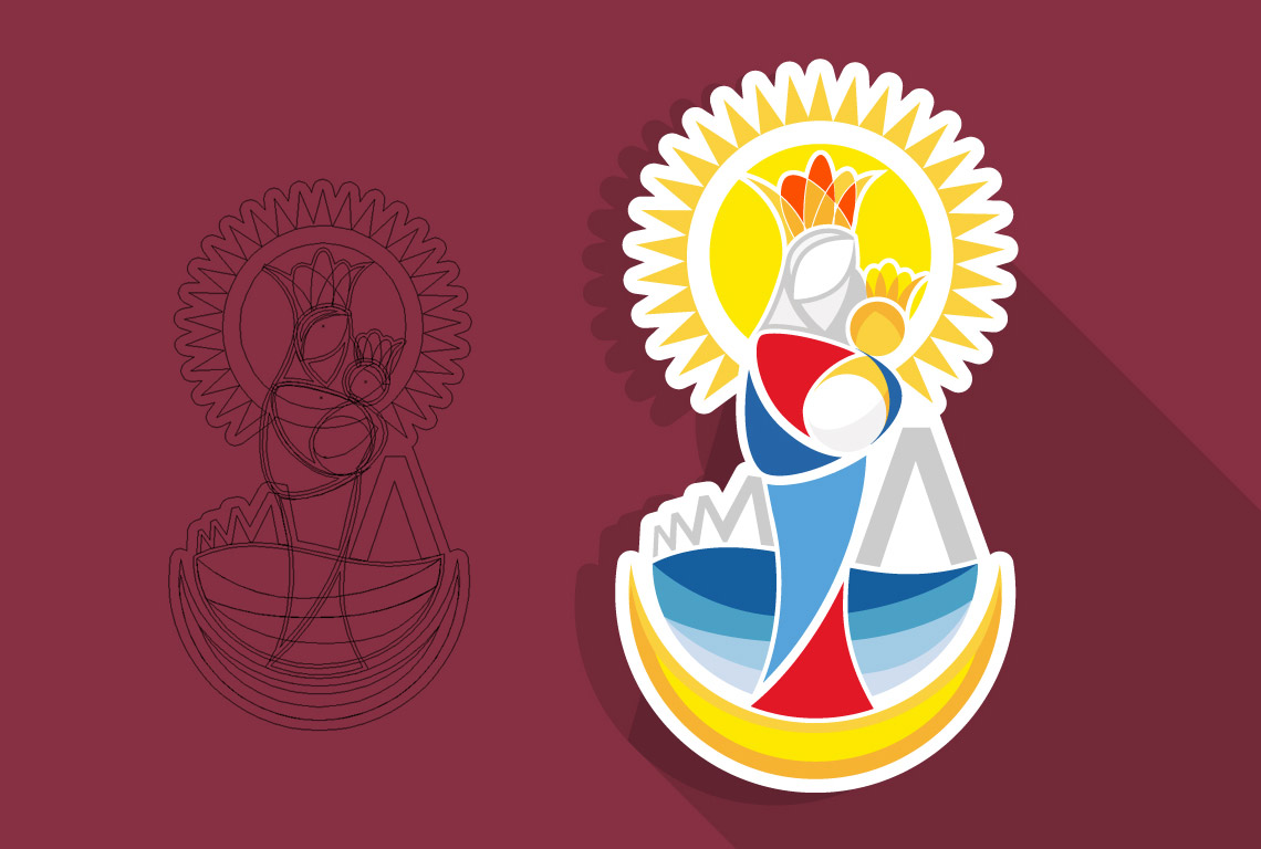 dise&ntilde;o de logotipo feria de la chinita