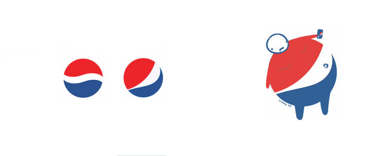 evolucion del logo pepsi FAIL